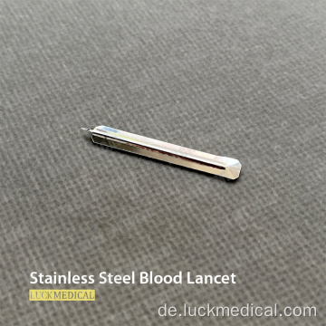 Edelstahlblut Lancet Blutzucker -Test